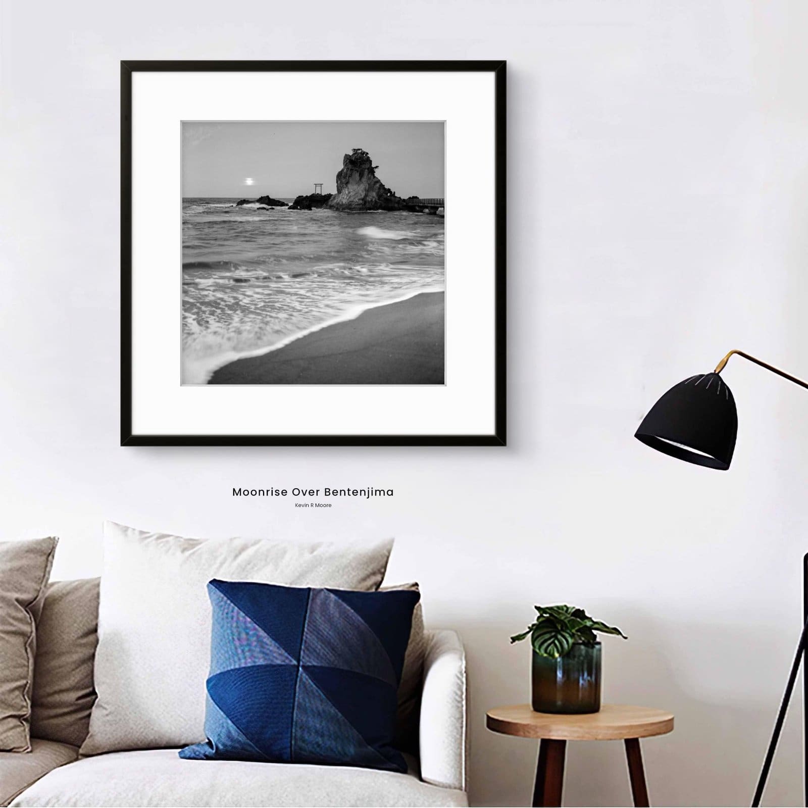 Moonrise Over Bentenjima — A Torii Gate Print of Japan's Sacred Coast - Image 2