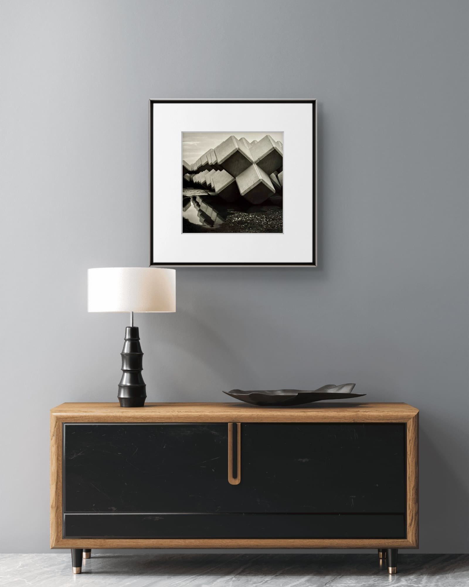 Sea Wall Sentinels — Brutalist Photography